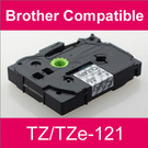 Compatible Brother TZ/TZe-121 Laminated 9mm Black on Clear tape cassette (2 Cassettes)
