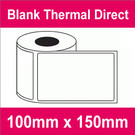 100mm x 150mm Premium Blank Thermal Direct Label (4 rolls)