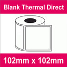 102mm x 102mm Premium Blank Thermal Direct Label (2 rolls)