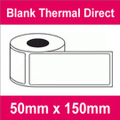 50mm x 150mm Premium Blank Thermal Direct Label (16 rolls)