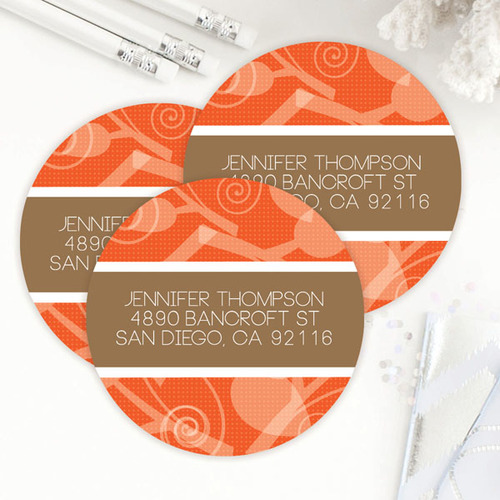 Leaves and Swirls Label Set