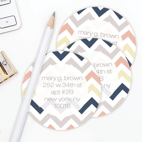 Colorful Chevrons Label Set