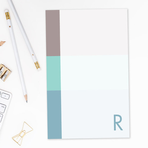 Fantastic Large Personalized Notepads | Three Color Rows