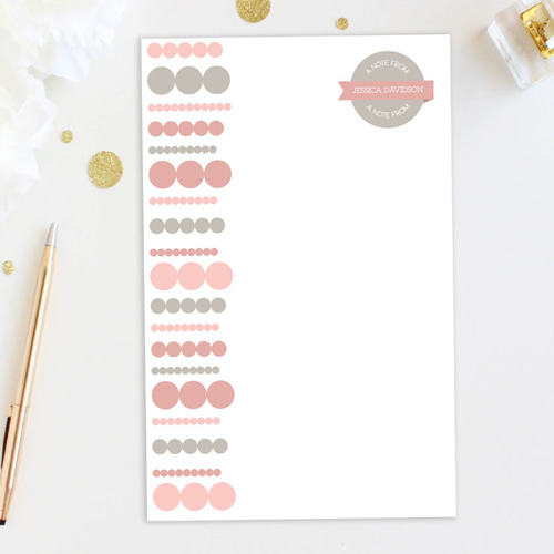 Beautiful Notepad Teacher Gift | Luxe Circles Border