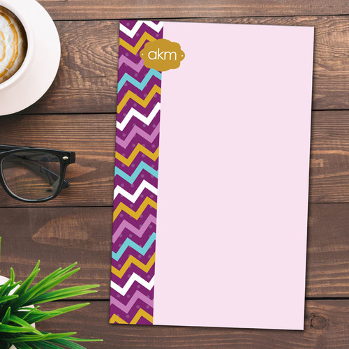 Classic Personalized Notepads With Pictures | Mix Chevrons