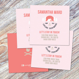 Explore Everywhere Pink Calling Cards