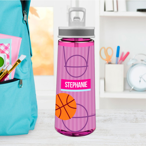 Girl Basketball Fan Sports Water Bottle
