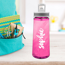 Bold Colorful Name Sports Water Bottle