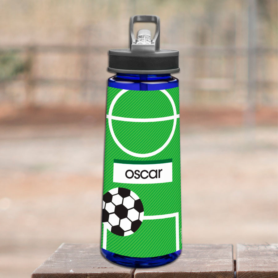 Soccer Fan Green Sports Water Bottle