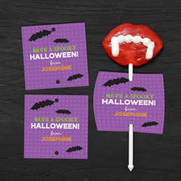 Flying Bats Lollipop Cards