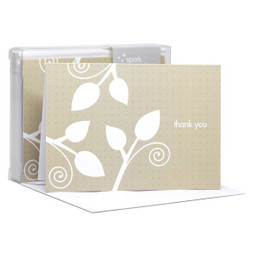 Browse Thank You Note Cards | Leaves On The Air Khaki