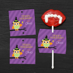 Halloween Owl Lollipop Cards