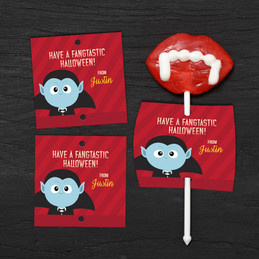 Blue Dracula Lollipop Cards