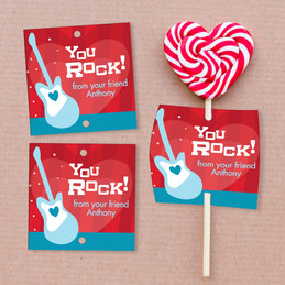 You Rock My World Lollipop Cards Set