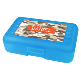 Brown Camouflage Personalized Pencil Box