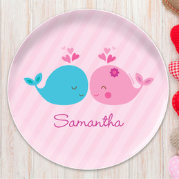 Whales in Love Kids Plates