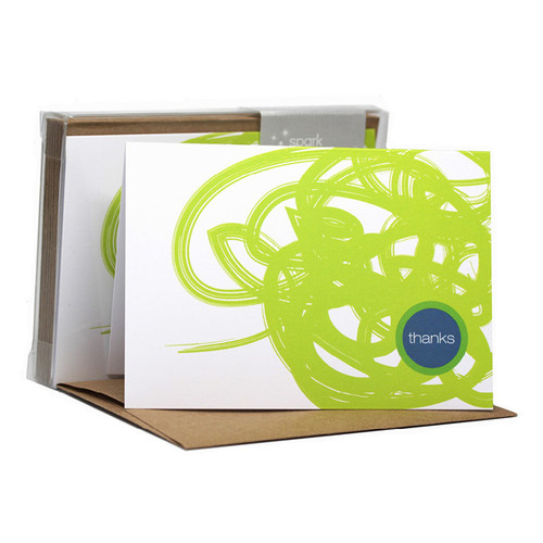 Awesome Boxed Stationery Note Cards | Urban Graffitti Green