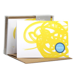 Gorgeous Boxed Note Cards | Urban Graffitti Yellow