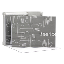 Modern Boxed Stationery Note Cards | Delicious Thanks Grey