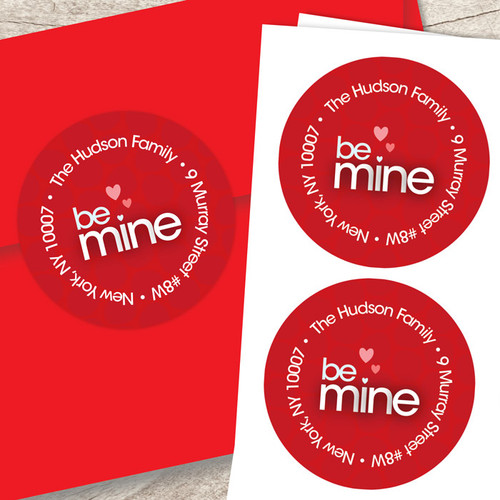 Be Mine Valentines Labels
