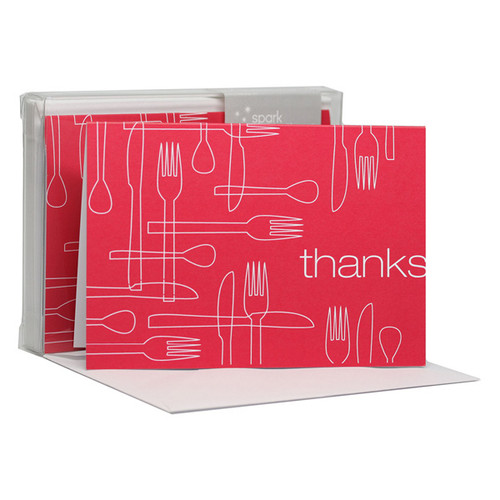Browse Thank You Note Cards | Delicious Thanks Magenta