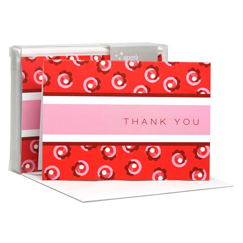 Check Out Our Boxed Note Cards | Flowers On A Swirl Red