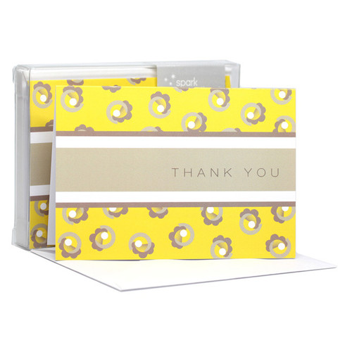Shop Blank Notecard | Flowers On A Swirl Yellow