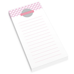 Pink Crisscross Personalized List Pad