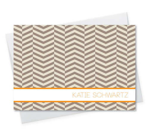 Cute Personalized Folded Note Cards Stationery | Up And Down