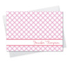 Fantastic Personalized Notecard | Pink Crisscross