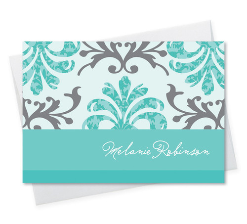 Fantastic Personalized Notecards | Turquoise Mood