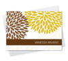 Modern Custom Folded Note Cards With Envelopes | Yellow And Bold