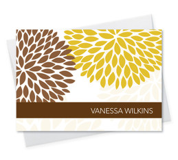 Modern Custom Folded Note Cards With Envelopes | Yellow And Bold