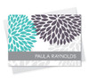 Fantastic Custom Folded Note Cards | Turquoise And Bold
