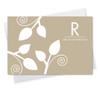 Beautiful Stationery Note Cards Personalized | Poised Leaves - Khaki