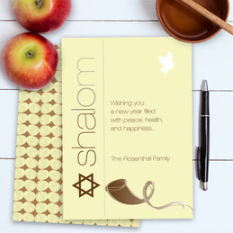 Rosh Hashanah Greeting Cards | Shofar And Dove