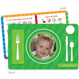 My own boy table set green Kids Placemat
