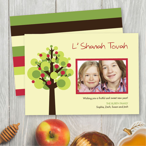 Personalized Rosh Hashanah Photo Cards | Mod Apple Tree