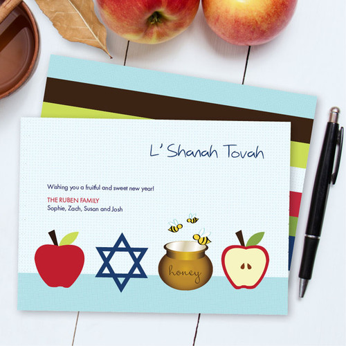 Personalized Jewish New Year Cards | Sweet Family Greetings