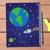 rocket launch personalized notebook for kids