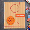 basketball court personalized notebook for kids