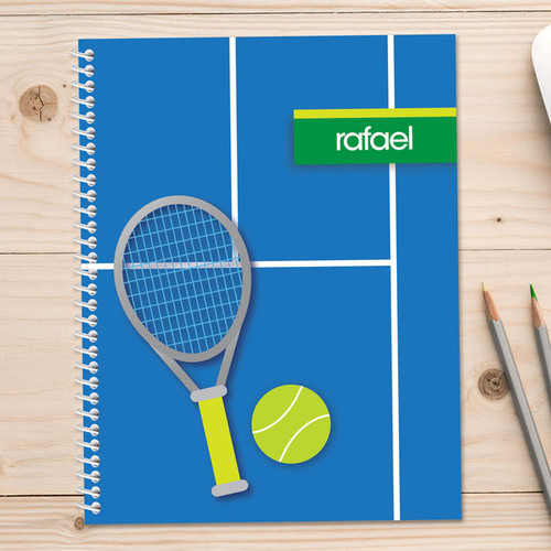 tennis fan personalized notebook for kids