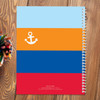 sailing boat personalized notebook for kids