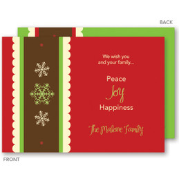 Personalized Christmas Cards | Three Snowflakes Christmas Cards by Spark & Spark