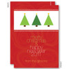 personalized christmas cards no photo | Three Xmas Trees Christmas Cards by Spark & Spark
