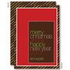 christmas cards personalized | Brown Candy Stripes Christmas Cards by Spark & Spark