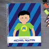asian super boy personalized notebook for kids