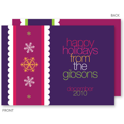 christmas cards personalized | Ribbon Snowflakes Christmas Cards by Spark & Spark