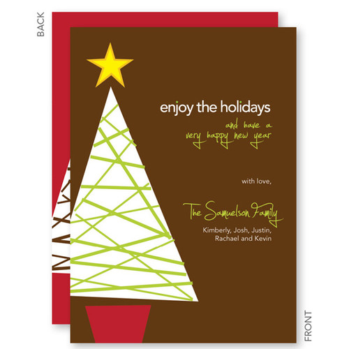 holiday cards custom printed | A Modern Xmas Tree Christmas Cards by Spark & Spark