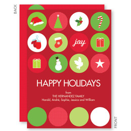 photo christmas cards | Merry Xmas Polka Dots Christmas Cards by Spark & Spark